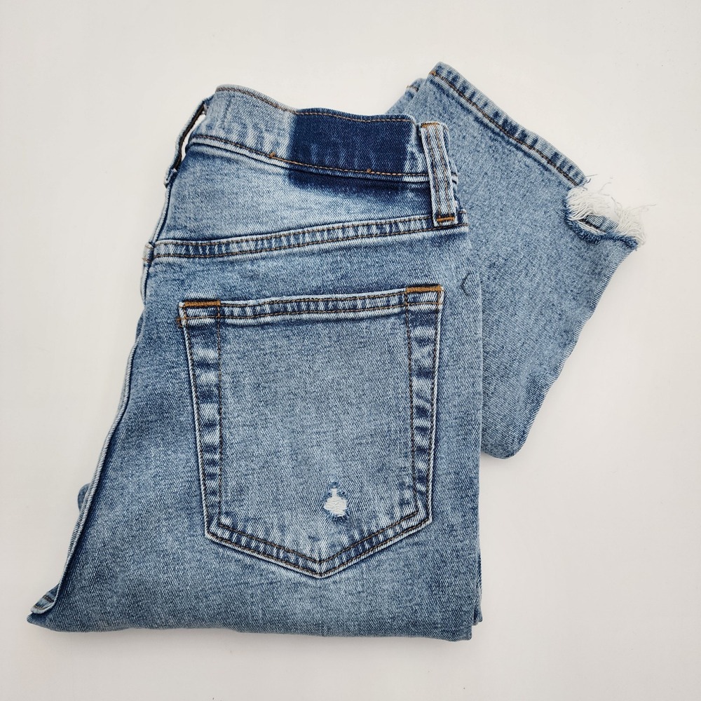 Abercrombie & Fitch Ultra High Rise Ankle Straight Womens Jeans 26x24 Distressed